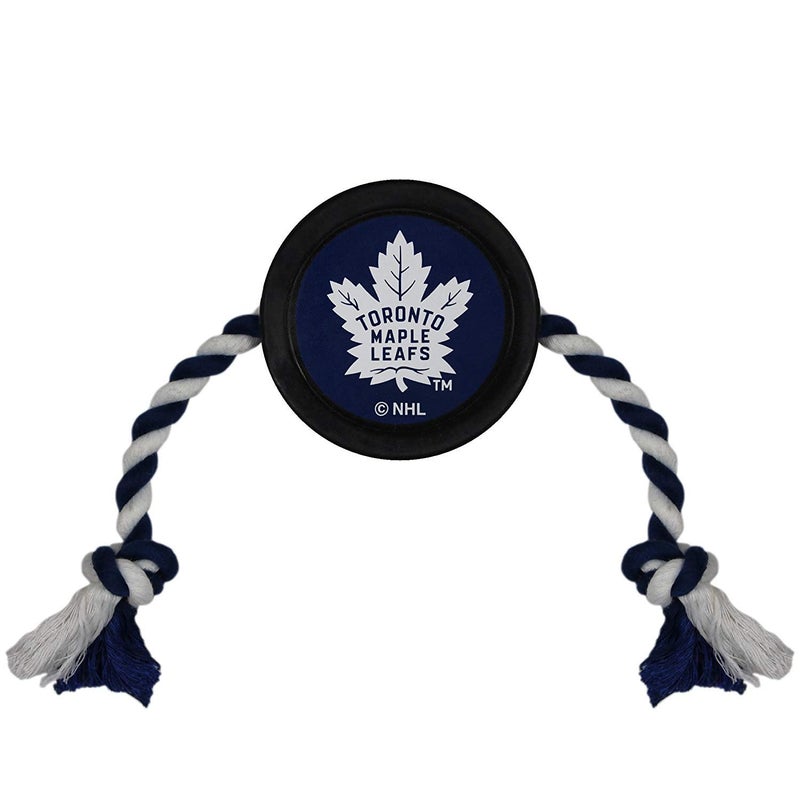 Pets First NHL Toronto Maple Leafs Puck Toy for Dogs & Cats. Play Hockey with Your Pet with This Licensed Dog Tough Toy Reward! - Image 1